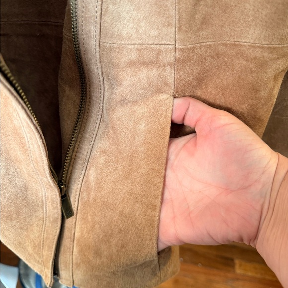 vintage Dennis Basso genuine leather suede Motorcycle jacket XL - Picture 5 of 11